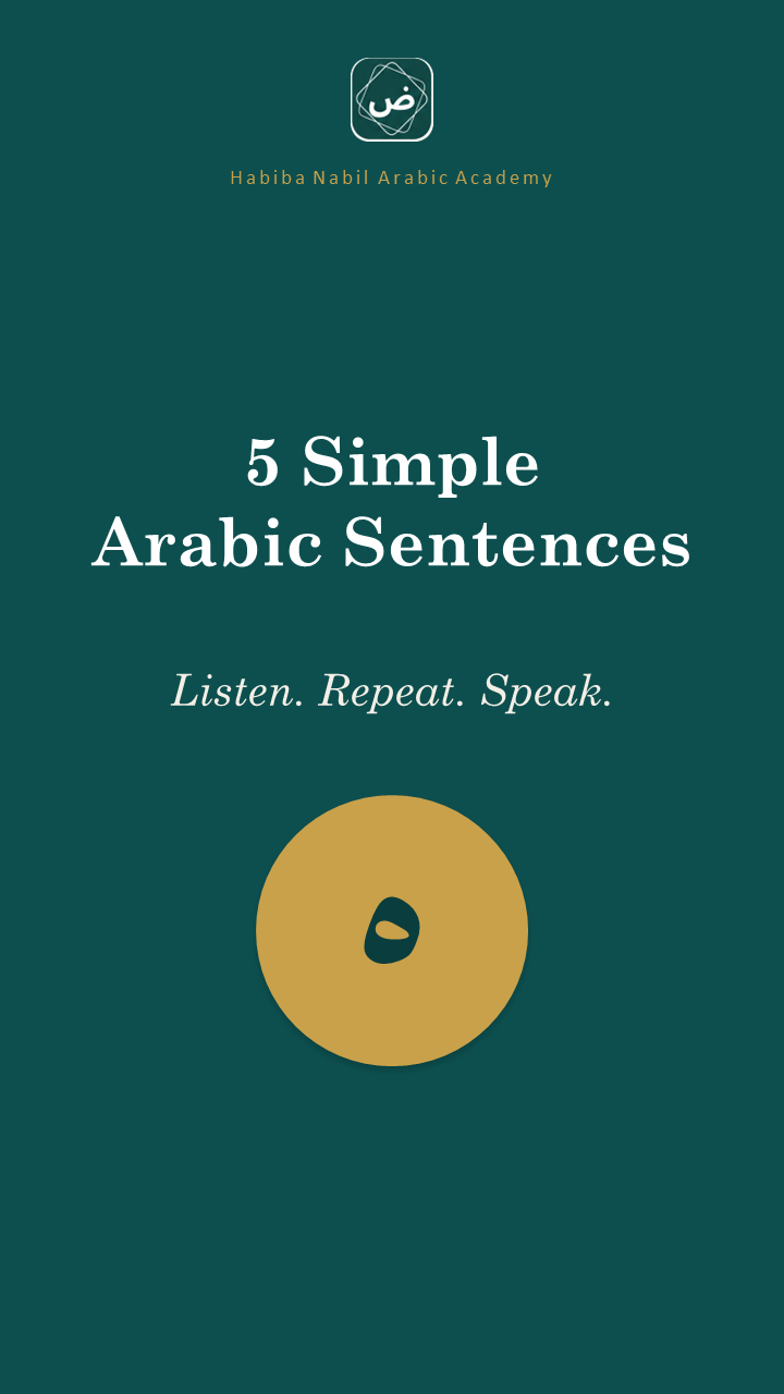 Practice Simple Arabic Sentences at Natural Speed
